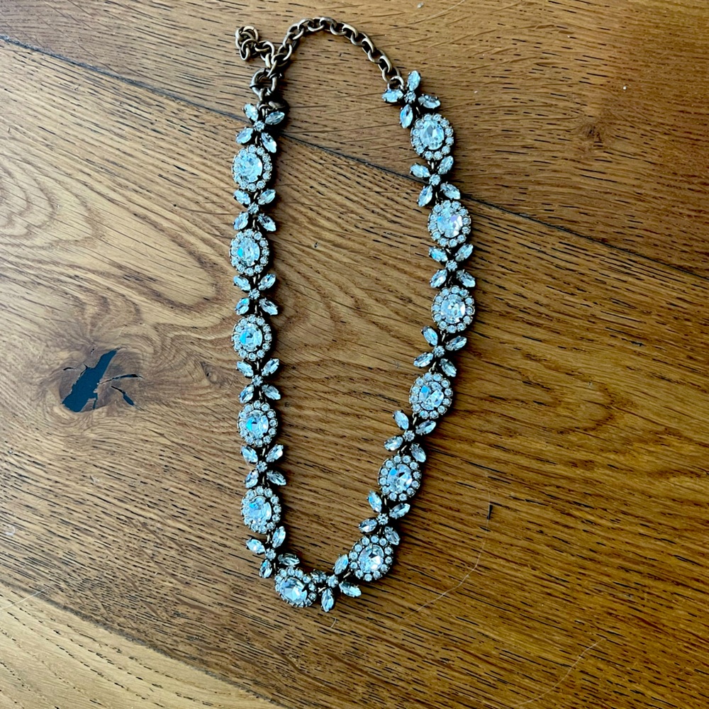 J Crew rhinestone special event choker necklace